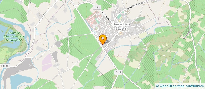 localisation de l'entreprise PECH ARNAUD  THEZAN-LES-BEZIERS