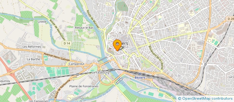 localisation de l'entreprise PECH AURIOL  BEZIERS