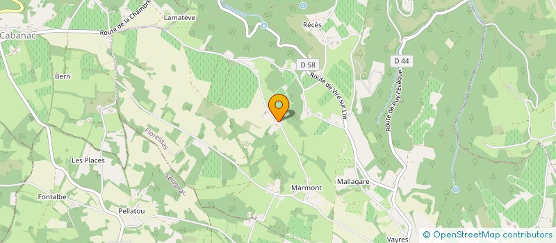 localisation de l'entreprise PECH CALVERT  FLORESSAS