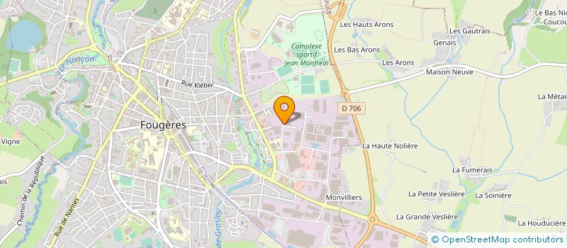 localisation de l'entreprise PECHARD-GRANGER à FOUGERES