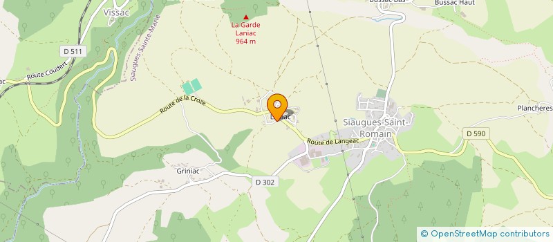 localisation de l'entreprise PECHE ET LOISIRS  SIAUGUES-SAINTE-MARIE