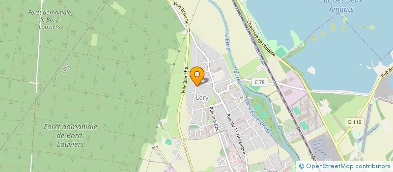 localisation de l'entreprise PECHE ET LOISIRS ETANG ALBERT MANCHON  LERY