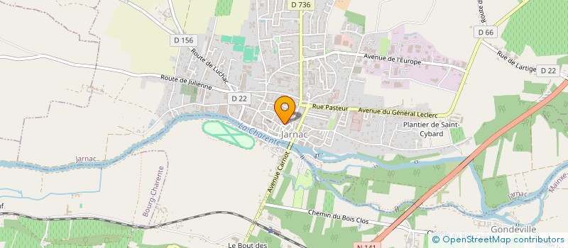 localisation de l'entreprise PECHE JARNACAISE SARL à JARNAC