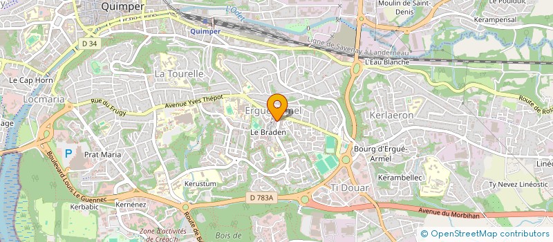 localisation de l'entreprise PECHERIE DU BRADEN à QUIMPER