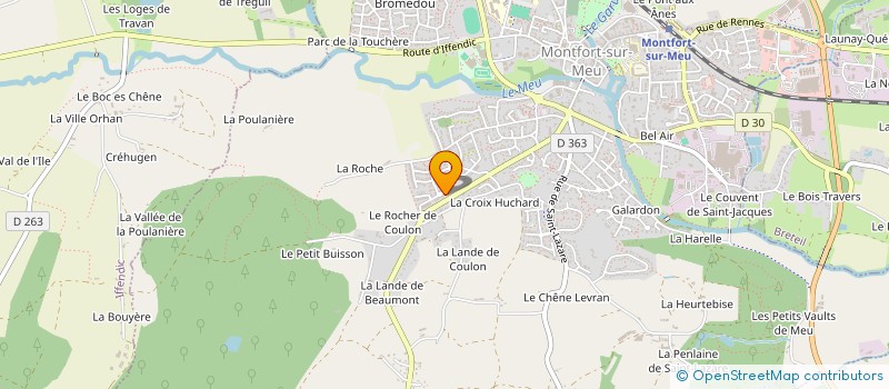 localisation de l'entreprise PECHEUL MONNIER  MONTFORT-SUR-MEU