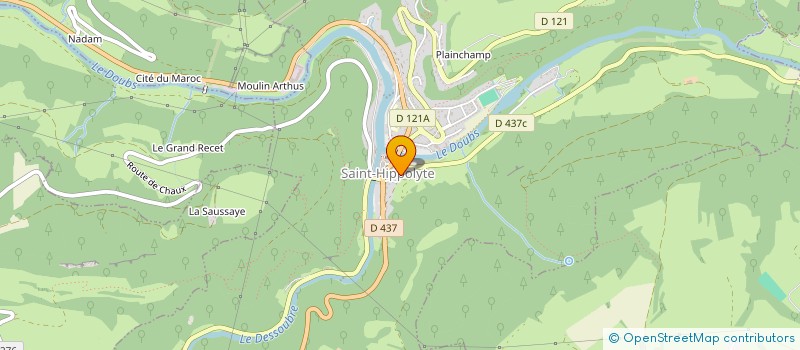 localisation de l'entreprise PECHIN MACONNERIE  SAINT-HIPPOLYTE