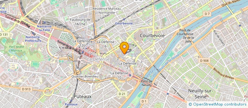 localisation de l'entreprise PECHINEY ALUMINIUM ET COMMERCE à COURBEVOIE
