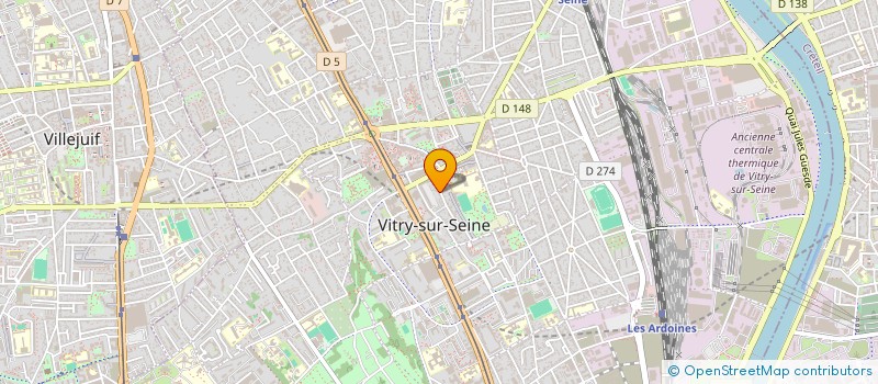 localisation de l'entreprise PECKER ET DEBRIN à VITRY-SUR-SEINE