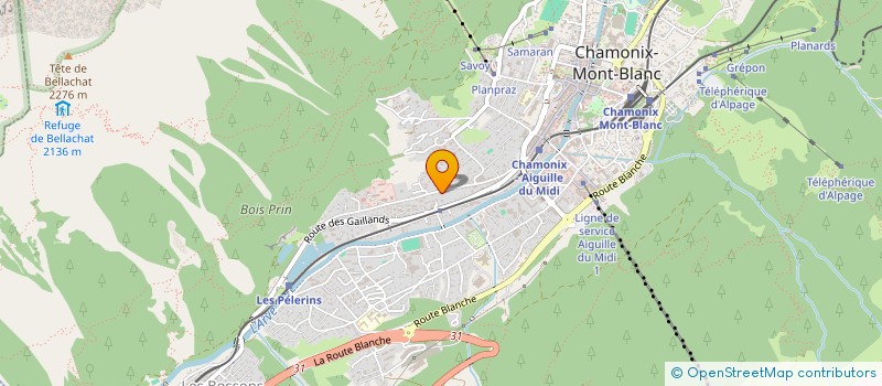 localisation de l'entreprise PECLES VILLAGE PRESTIGE CHALETS  CHAMONIX-MONT-BLANC