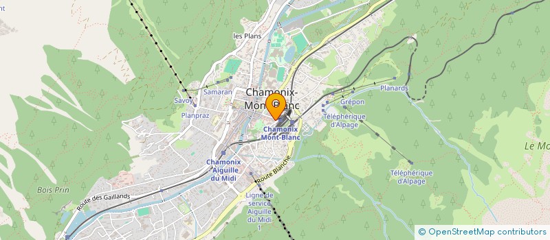 localisation de l'entreprise PECLET à CHAMONIX-MONT-BLANC