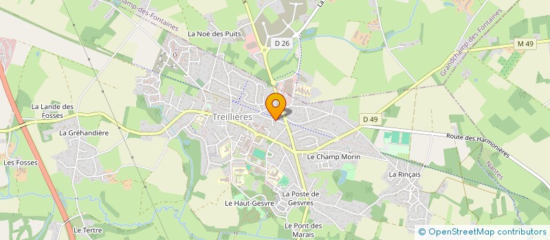 localisation de l'entreprise PECLOVI  TREILLIERES