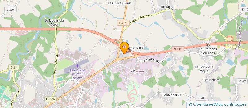 localisation de l'entreprise PECOUT PATRICIA à SAINT JUNIEN