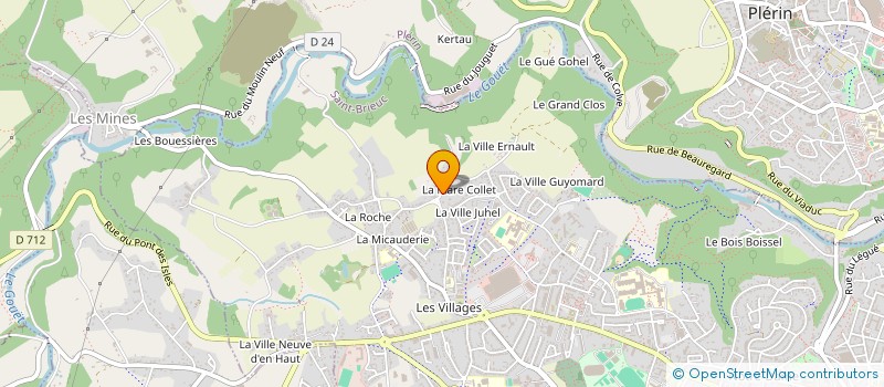 localisation de l'entreprise PECQUEUR TP à SAINT-BRIEUC