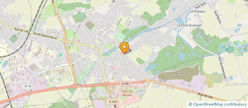 localisation de l'entreprise PECSA  BEUVRY