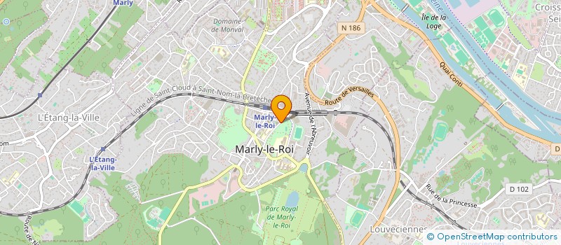 localisation de l'entreprise PEDAGOGIE RECHERCHE ET ACTIONS UTILES à MARLY-LE-ROI