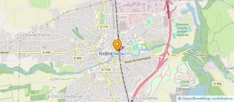 localisation de l'entreprise PEDALE ISSOIRIENNE à ISSOIRE