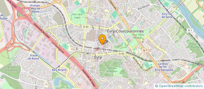 localisation de l'entreprise PEDDLING TRANSPORT à EVRY-COURCOURONNES