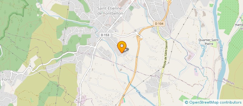 localisation de l'entreprise PEDIATRIE EN DROME-ARDECHE - PED-A  SAINT-ETIENNE-DE-FONTBELLON