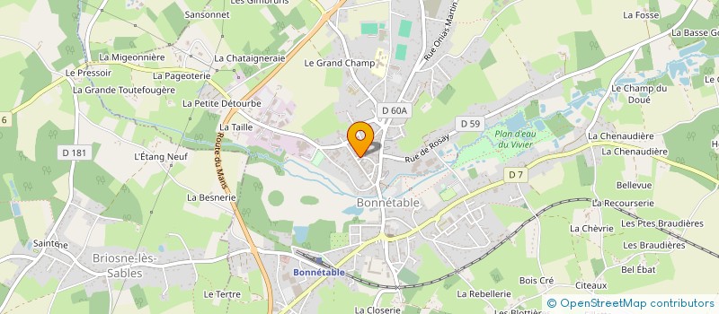 localisation de l'entreprise PEDICPODO  BONNETABLE