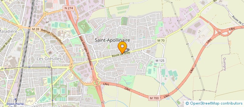 localisation de l'entreprise PEDISOFT à SAINT-APOLLINAIRE