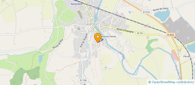 localisation de l'entreprise PEDOUSSAUD JEAN CLAUDE TRAVAUX AGRICOLES à SAVERDUN