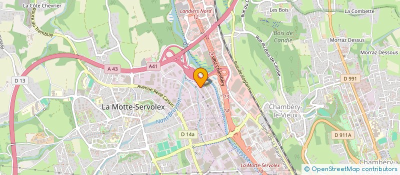 localisation de l'entreprise PEDRETTI DISTRIBUTION à LA MOTTE-SERVOLEX