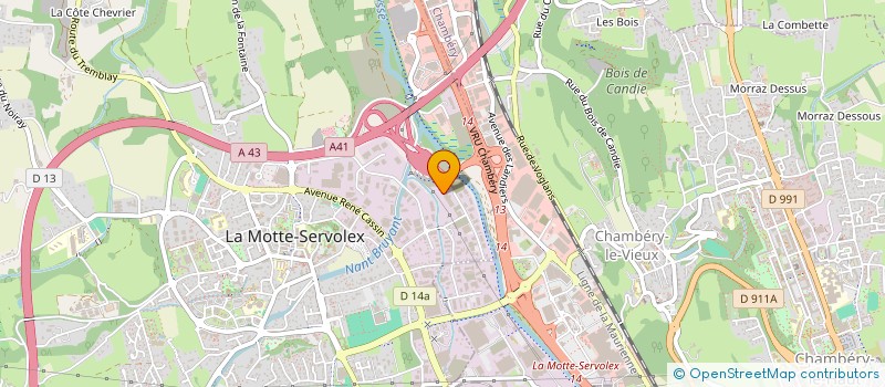 localisation de l'entreprise PEDRETTI LOCATION SAVOIE à LA MOTTE-SERVOLEX