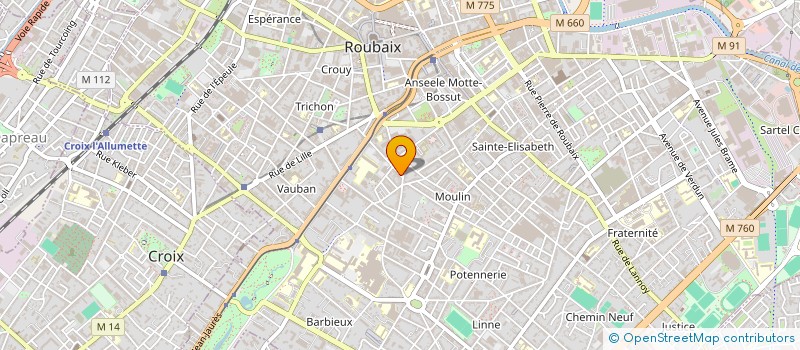 localisation de l'entreprise PEDROS CONSTRUCTIONS à ROUBAIX