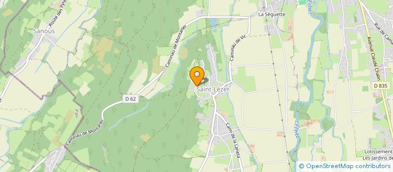 localisation de l'entreprise PEEGASO (POLE ELITE EQUITATION DU GRAND AXE SUD OUEST)  SAINT-LEZER