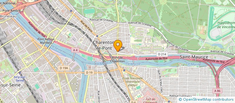 localisation de l'entreprise PEEP CHARENTON-LE-PONT à ST MAURICE
