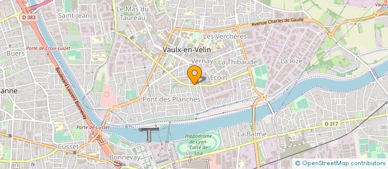 localisation de l'entreprise PEETERS à VAULX-EN-VELIN