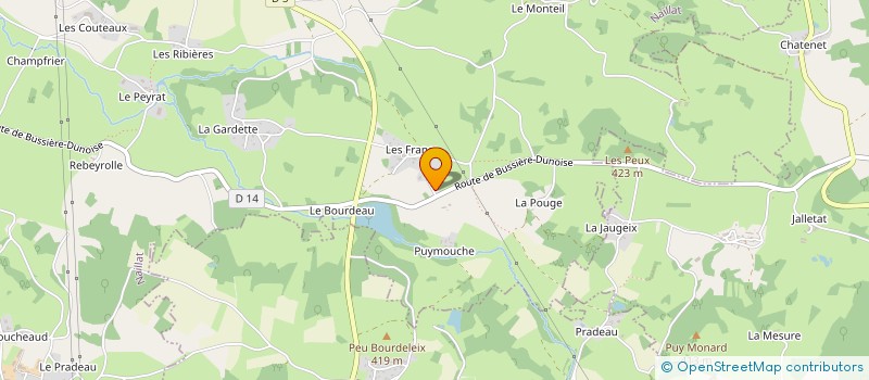 localisation de l'entreprise PEF à NAILLAT