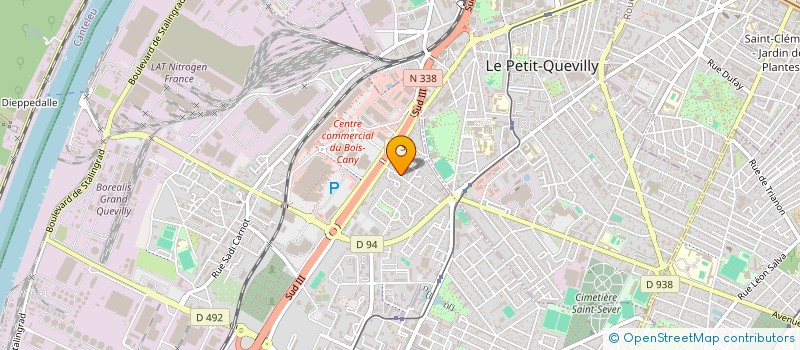 localisation de l'entreprise PEF PRODUCTION  LE GRAND-QUEVILLY