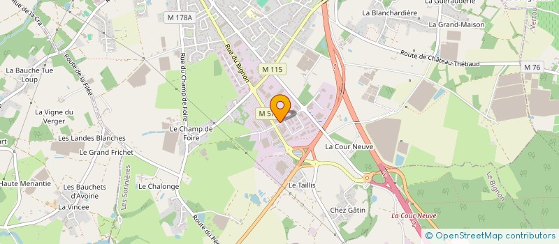 localisation de l'entreprise PEG'EVENT  LES SORINIERES