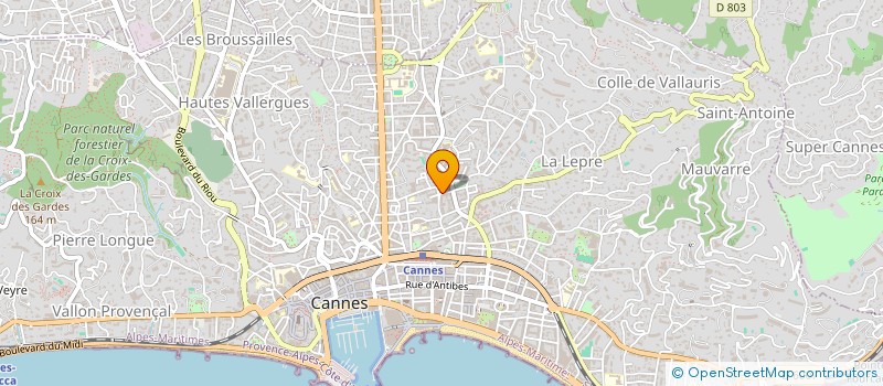 localisation de l'entreprise PEG ISA à CANNES
