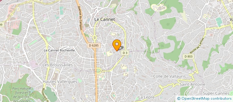 localisation de l'entreprise PEGABAT à LE CANNET