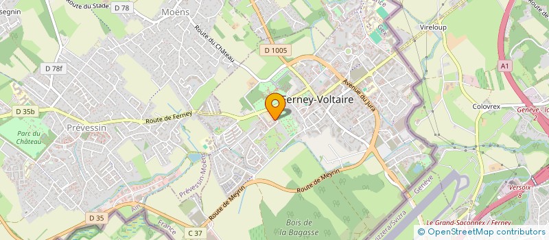 localisation de l'entreprise PEGAN à FERNEY-VOLTAIRE