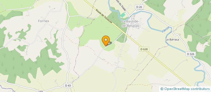 localisation de l'entreprise PEGAROU à LA BASTIDE-DE-BESPLAS