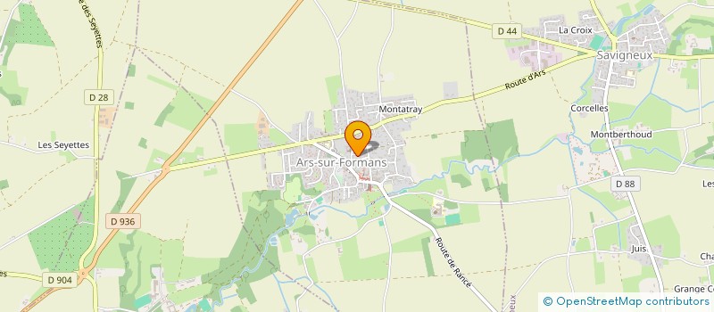 localisation de l'entreprise PEGASE 1  ARS-SUR-FORMANS