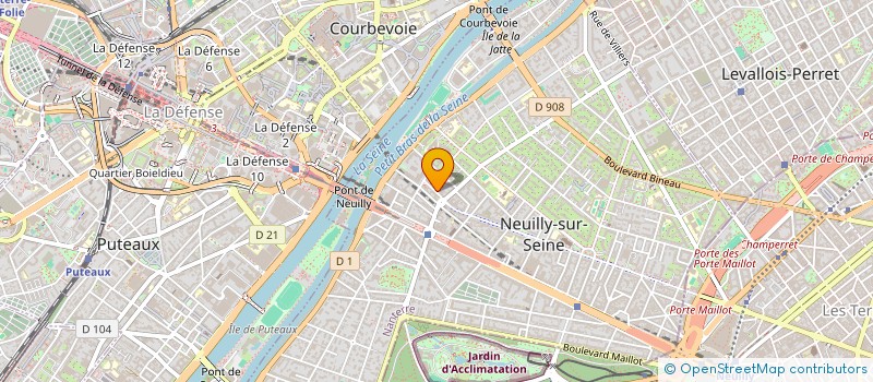 localisation de l'entreprise PEGASE à NEUILLY-SUR-SEINE