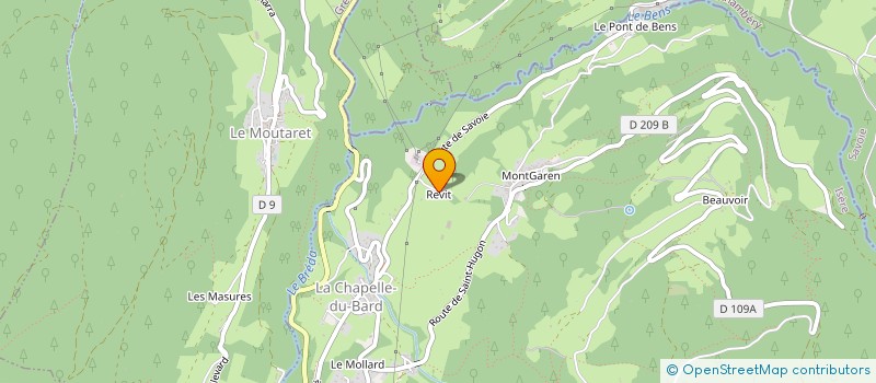 localisation de l'entreprise PEGASE à ALLEVARD