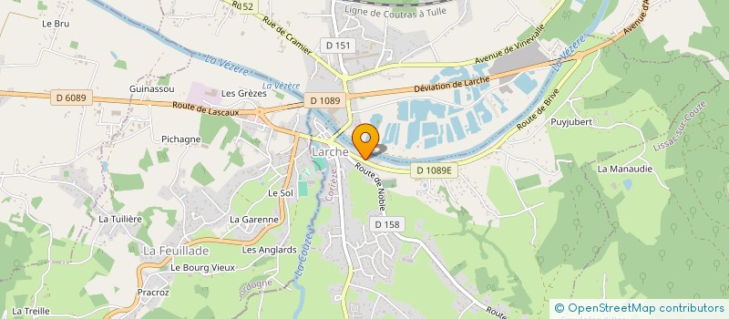 localisation de l'entreprise PEGASE  LARCHE