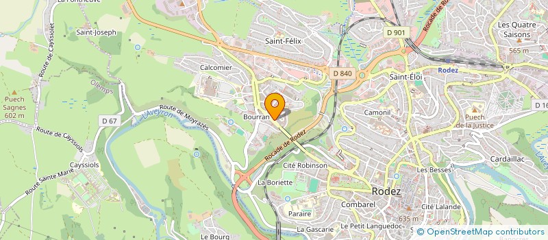 localisation de l'entreprise PEGASE  RODEZ