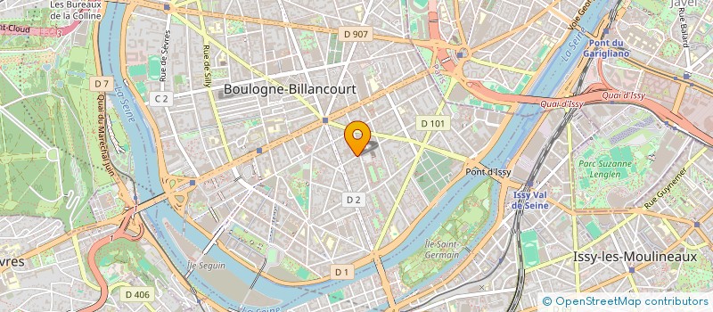 localisation de l'entreprise PEGASE  BOULOGNE-BILLANCOURT