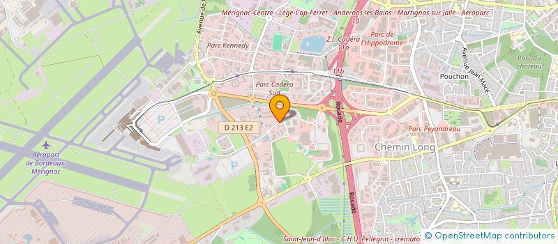 localisation de l'entreprise PEGASE  MERIGNAC