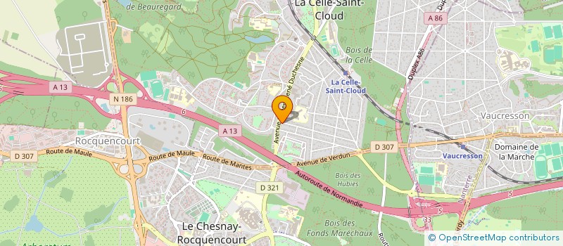 localisation de l'entreprise PEGASE à LA CELLE-SAINT-CLOUD