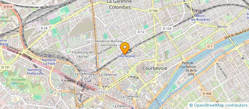 localisation de l'entreprise PEGASE à COURBEVOIE