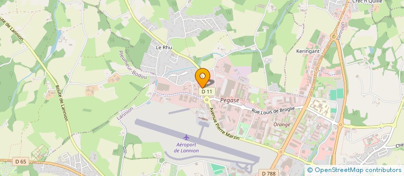 localisation de l'entreprise PEGASE AUTOS à LANNION