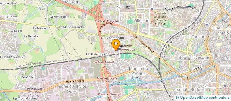 localisation de l'entreprise PEGASE COURTAGE  RENNES