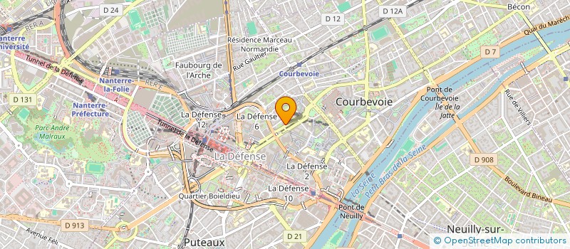 localisation de l'entreprise PEGASE FINANCE à COURBEVOIE